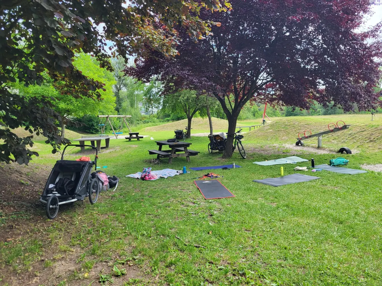Outdoor-Postnataltraining mit Mutter und Baby im Freisinger Raum